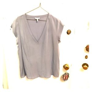 Silk v neck shirt